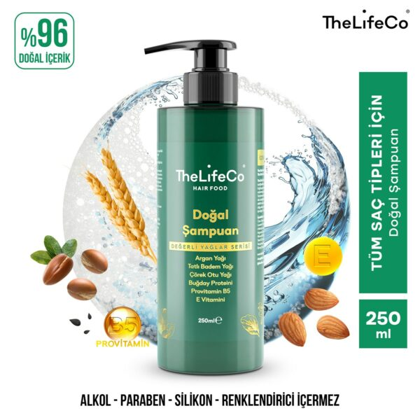 TheLifeCo HairFood Değerli Yağlar Serisi Doğal Şampuan 250 ml